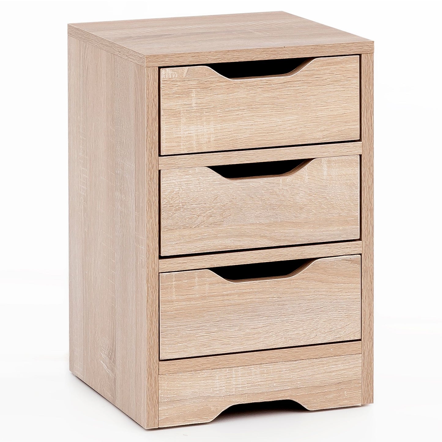 nachtconsole WL5.705 31x49x31 cm Sonoma met 3 laden | Bruin nachtkastje met opbergruimte | Nachtkastje Simple Modern | Nachtkastje Klein | Nachtkastje slaapkamer