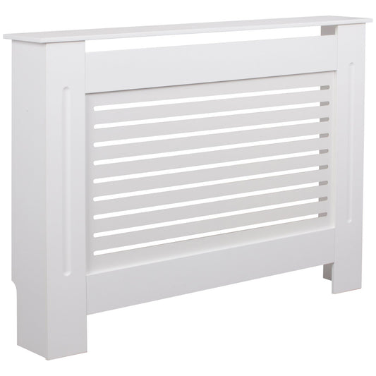 Design Radiatorafdekking WL5.745 Wit Mat gelakt 112x82x19 cm | Verwarmingspaneel Klein verwarmingselement | Lamellendak van radiatordeksel | Verwarming radiatordeksel bescherming