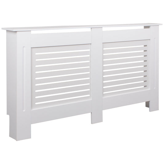 Design Radiatorafdekking WL5.746 Wit Mat Afwerking 152x83x19 cm | Verwarmingspaneel Grootverwarmingsdeksel | Lamellendak van radiatordeksel | Verwarming radiatordeksel bescherming