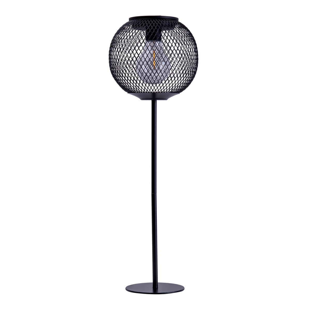 LED ZONNELIJKE LICHT "Geli", buitendecoratie gemaakt van metaal en plastic in het zwart, met stevig gebouwd -in LED