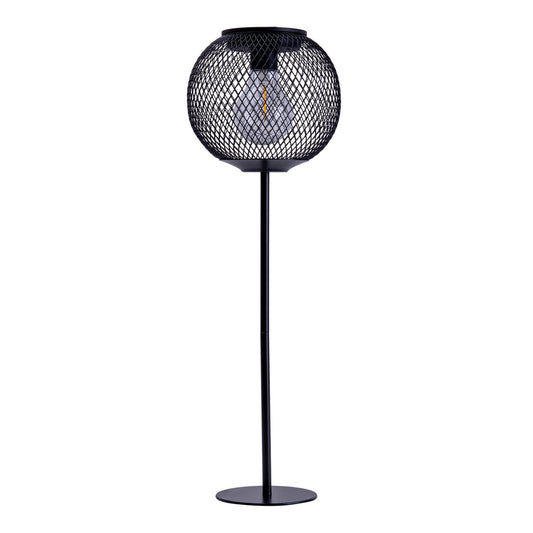 LED ZONNELIJKE LICHT "Geli", buitendecoratie gemaakt van metaal en plastic in het zwart, met stevig gebouwd -in LED