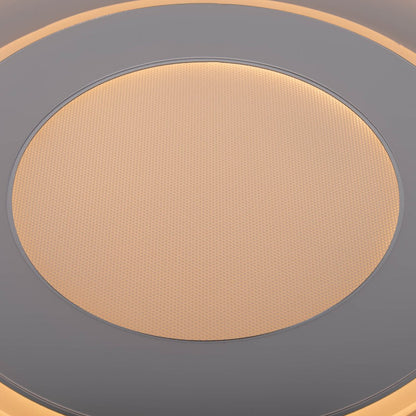 LED-plafondlamp "Doira" Ø 50,5 cm, 7,5 cm hoog, metaal en plastic in zilver en wit, geïntegreerde LED's, 3600 lm licht licht, dimable, CCT-functie 3000-6500 K, nachtlichtfunctie