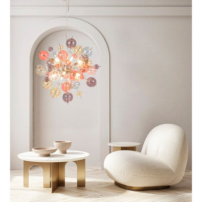 Hanger lamp "explosie" pastelkleuren