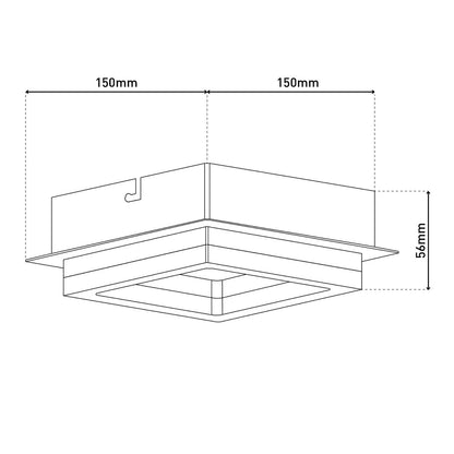 LED plafondlamp "Bristol"