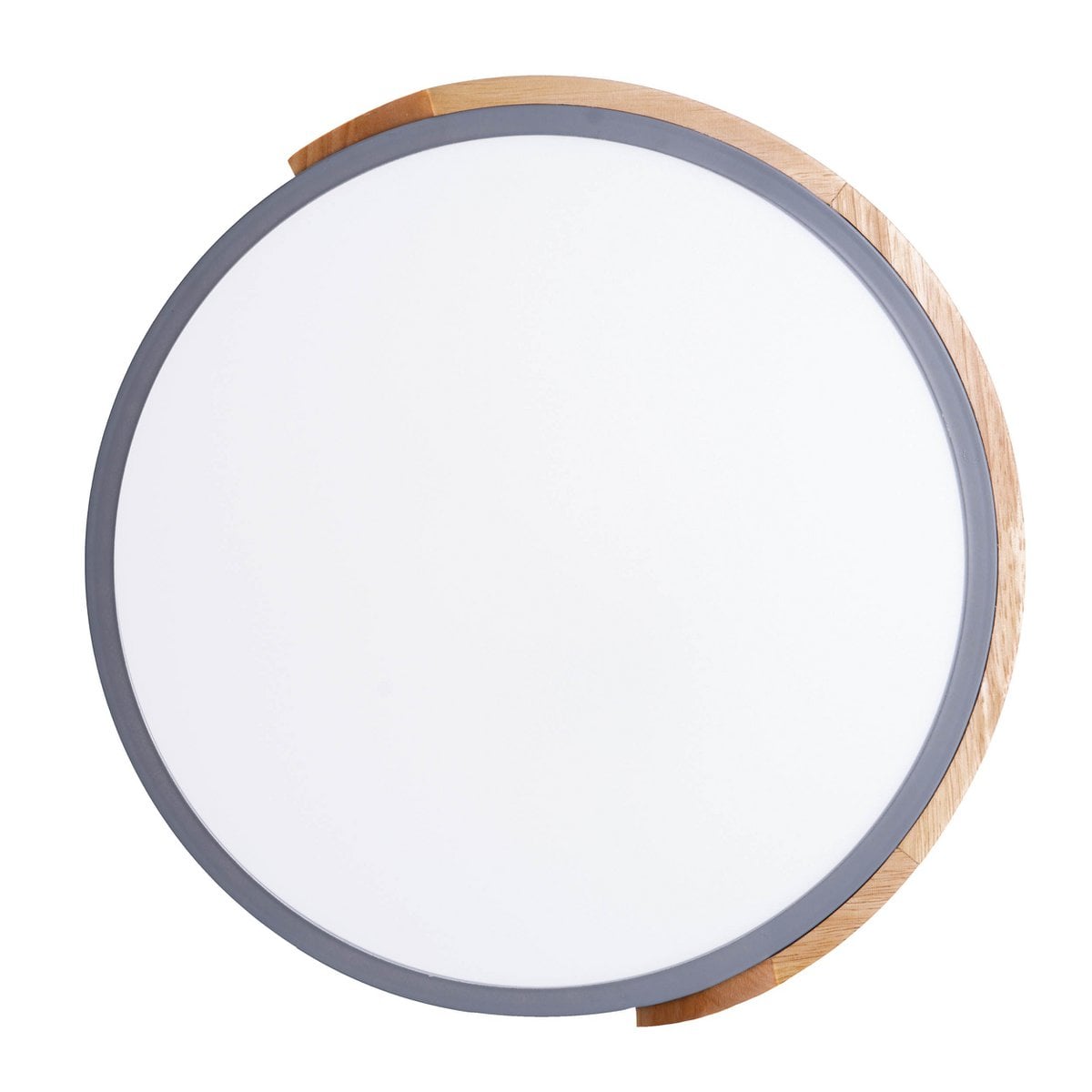 LED -plafondlamp "Borneo", Ø 31 cm gemaakt van metaal en plastic in grijs, geïntegreerde LED's, verlichting voor woonkamers, gang en kantoor