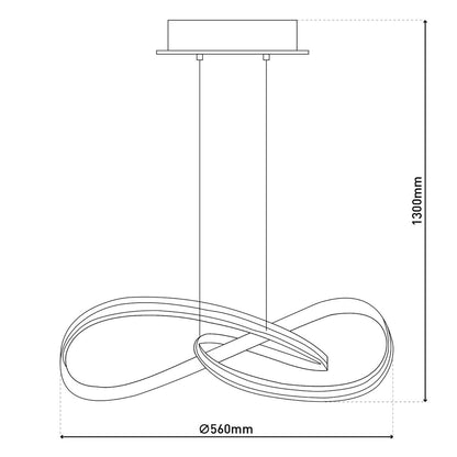 LED hanglamp d: 56cm "Odrive"
