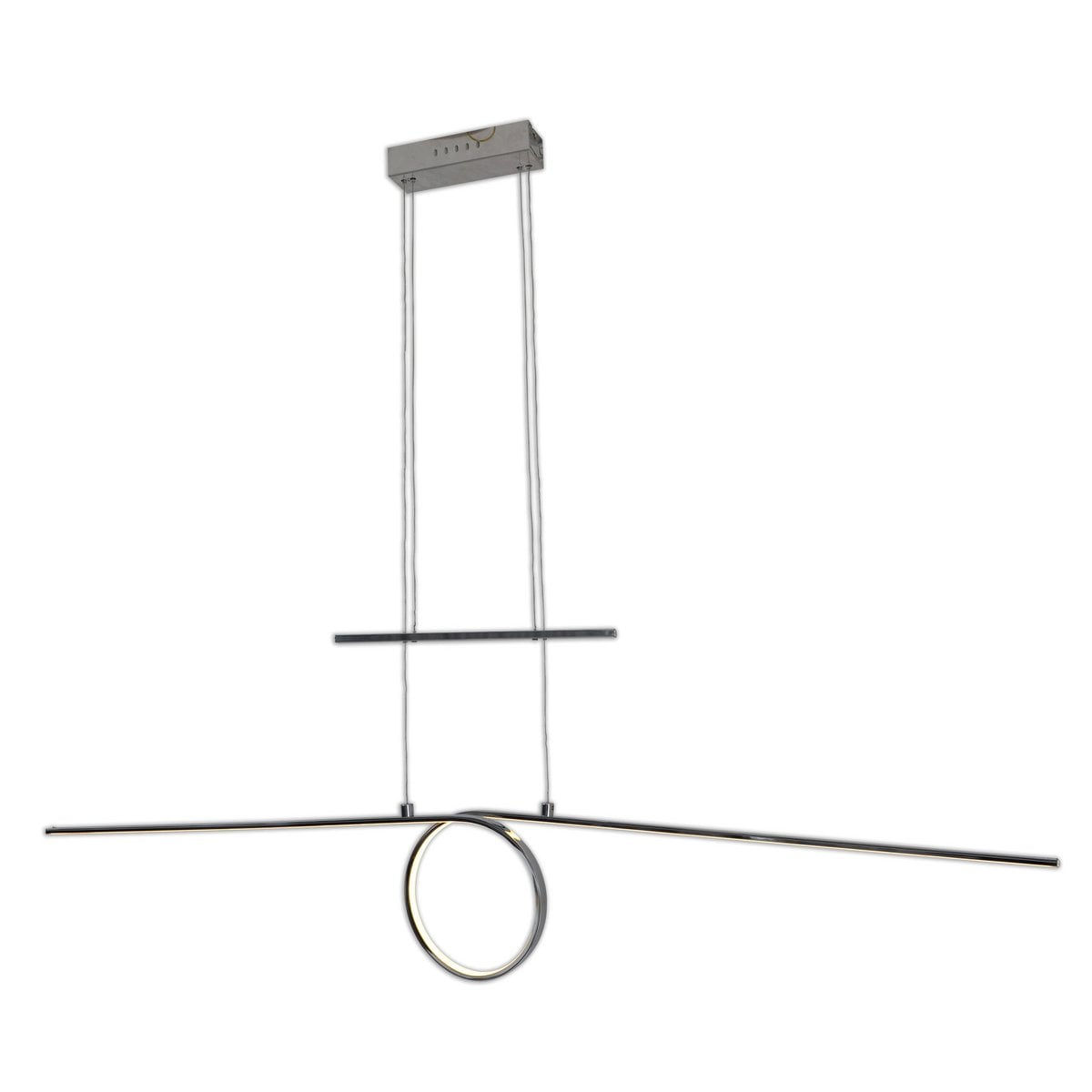 Led in ruil daarvoor hanglamp "looplijn" 130 cm lang, met geïntegreerde LED, gemaakt van metaal en plastic