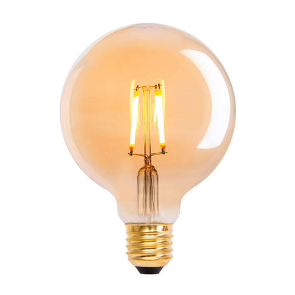 3-set LED Illuminant E27 versie 4.1 watt, gemaakt van metaal en glas, warm wit