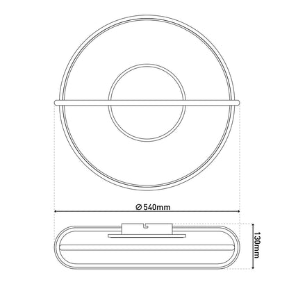 LED -plafondlicht D: 54 cm "Brendan"