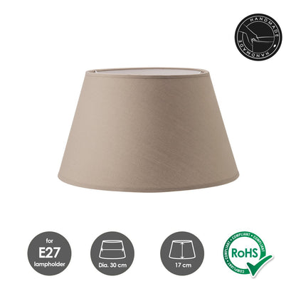 Home Sweet Home Stoffen Lampenkap Taupe - 30 x 20 x 17 cm