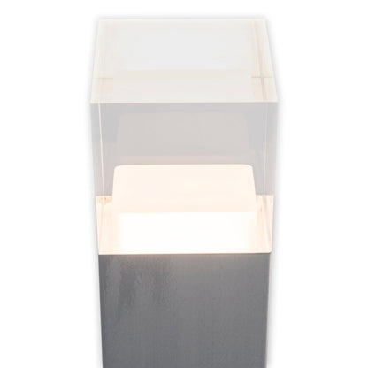 LED Outer Socket Light "Leah" gemaakt van metaal en plastic in stalen blanke, geïntegreerde LED, padlichten