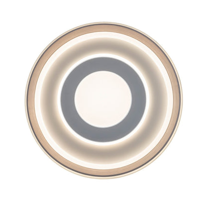 LED-plafondlamp "Doira" Ø 50,5 cm, 7,5 cm hoog, metaal en plastic in zilver en wit, geïntegreerde LED's, 3600 lm licht licht, dimable, CCT-functie 3000-6500 K, nachtlichtfunctie