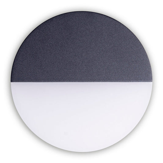 LED -wandlamp "Sobrio", gemaakt van metaal en plastic in antraciet, met geïntegreerde LED