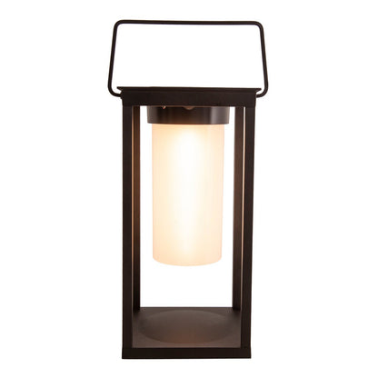 LED -camping/plintlamp H: 28 cm, voor buiten, plintlamp - metaal en plastic in het zwart, met geïntegreerde LED