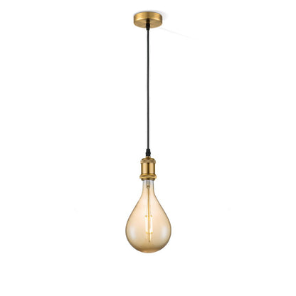 Home Sweet Home hanglamp brons vintage Pear - G160 - dimbaar E27 amber