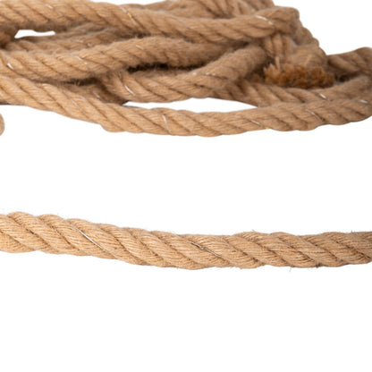 Zonne -lichte keten "Canamo" van henneptouw in ´natur, 8 m lang, plus 2 m toevoerlijn, warm wit, voor de buitenruimte