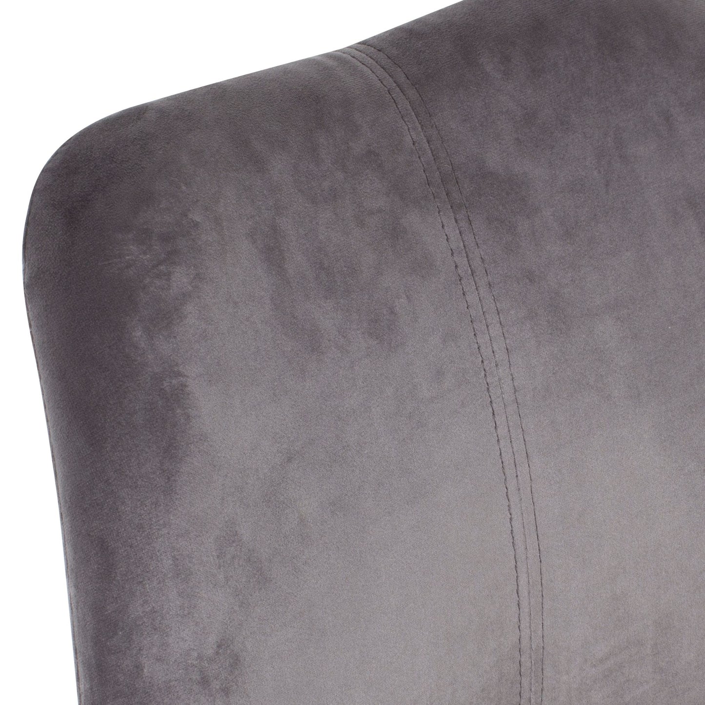 Soft dining  set van 2 zonder armleuningen in donkergrijs | Fluwelen keukenstoelen modern met zwarte houten poten Shell stoel gestoffeerd 110 kg