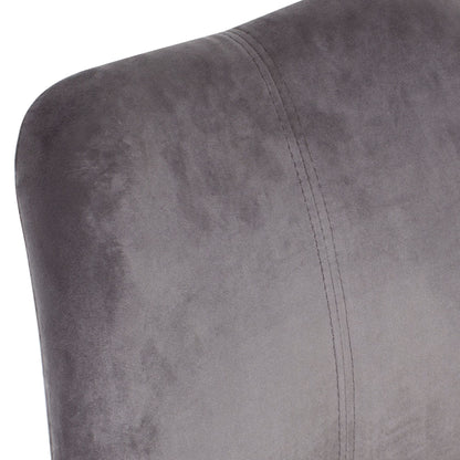 Soft dining  set van 2 zonder armleuningen in donkergrijs | Fluwelen keukenstoelen modern met zwarte houten poten Shell stoel gestoffeerd 110 kg