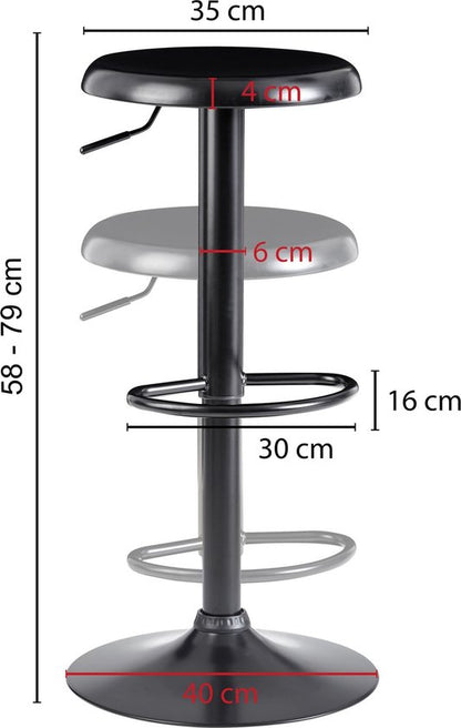 Sky Style Swan Barkruk Zwart