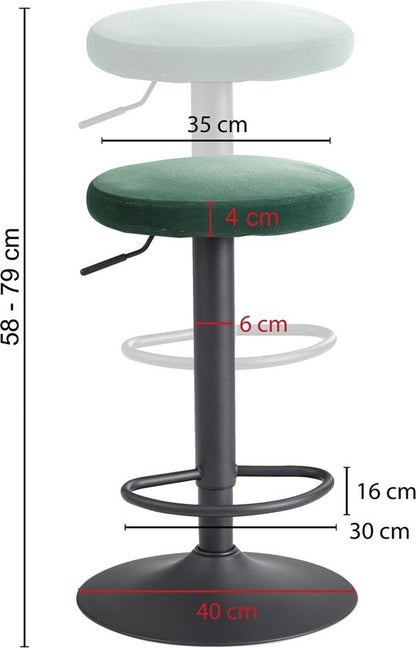 Sky Style Swan Barkruk Groen Velvet