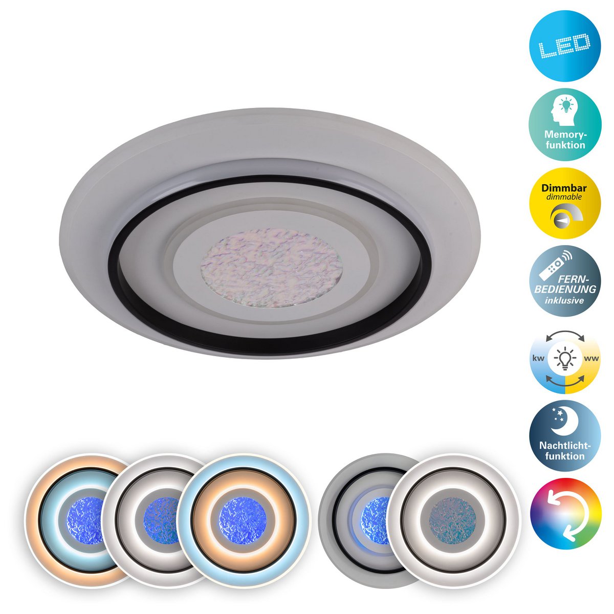 LED -plafondlicht "Stelios" D: 45 cm