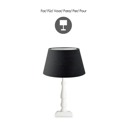 Home Sweet Home Stoffen Lampenkap Black - 25 x 18 x 14 cm