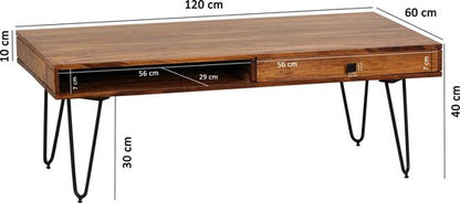 Gate39 - Bagli 120 x 60 Salontafel - Bruin