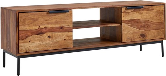 lowboard massief sheeshamhout 147x51x38 cm TV-dressoir met twee deuren | Design TV meubel hoog | TV meubel TV meubel modern | TV dressoir woonkamer