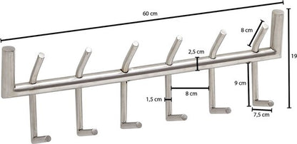 Sky Style Rako Kapstok 12 Haken Zilver
