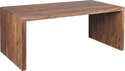 bureau Bagli bruin 130 x 60 x 76 cm massief houten laptop tafel Sheesham Nature | Landelijke stijl werktafel met plank | Kantoor tafel Pc-tafel