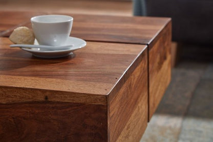 salontafel 57,5x57,5x30 cm massief sheeshamhouten salontafel vierkant | Design salontafel salontafel massief | Kleine tafel woonkamer modern