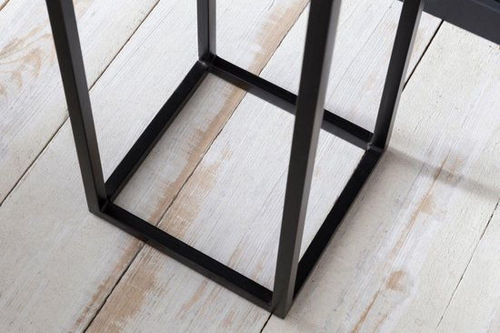 Massief houten tafel - hoge tafel - Hoge Bijzettafel - Industrieel