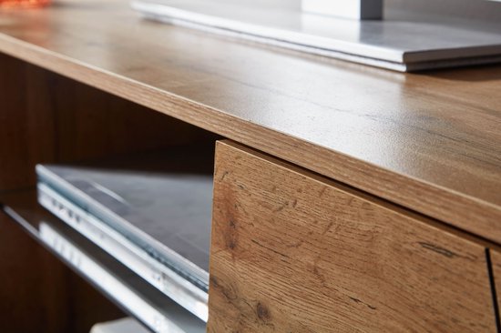 Lowboard hout eiken decor 160x50x40 cm TV-dressoir met 2 deuren -Design TV meubel hoog - TV meubel TV meubel modern - TV dressoir woonkamer