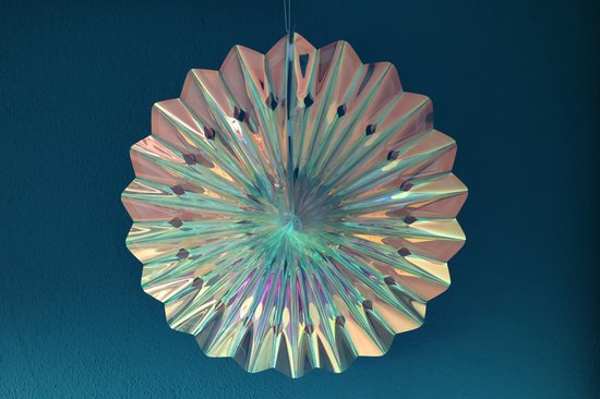 &Kleveringen- Cosmic fan schitterend - Kunststof- 45cm- opklapbare ster -Kerstversiering - Kerstdecoratie- Kerstboom versiering