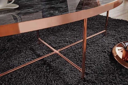 Sky Style Marmerlook Copper Salontafel Ovaal