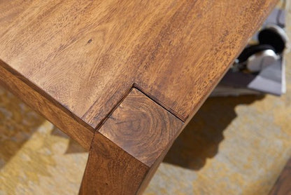 salontafel massief hout Sheesham 110cm breed salontafel ontwerp donkerbruin landelijke stijl tafel
