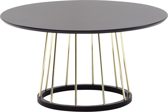 round coffee table 80x80x42 cm black gold coffee table metal modern | Round coffee table Coffee table | Large coffee table | Coffee table lounge table