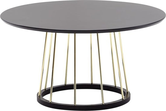 salontafel rond 80x80x42 cm zwart goud salontafel metaal modern | Ronde salontafel Salontafel | Grote salontafel | Salontafel lounge tafel