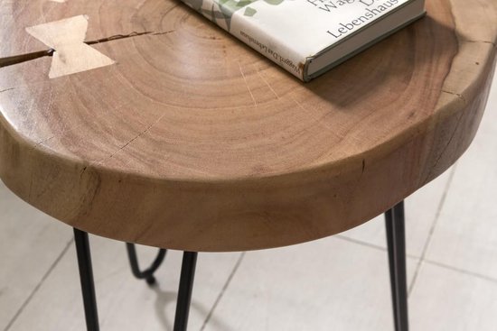 Gate39 - Bagli 30 x 30 Bijzettafel - Lichtbruin