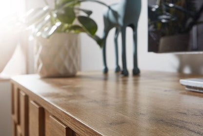 lowboard hout eiken decor 160x51x40 cm TV-dressoir met 2 deuren | Design TV meubel hoog | TV meubel TV meubel modern | TV dressoir woonkamer