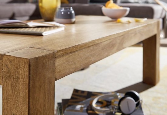 coffee table MUMBAI solid wood acacia 110 cm wide coffee table design natural product country style side table