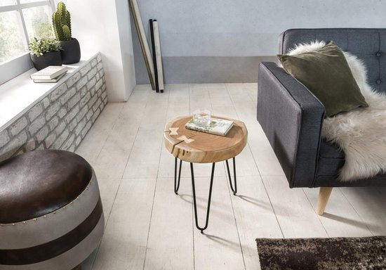 Gate39 - Bagli 30 x 30 Bijzettafel - Lichtbruin