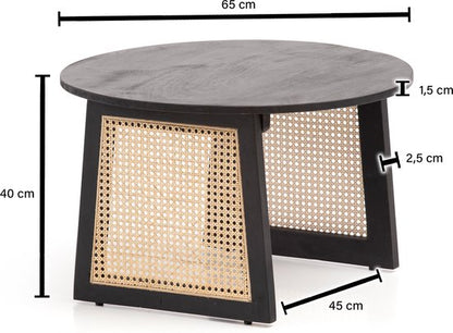 salontafel KARAM 60x30,5x60cm Aluminium Silver Side oriental round | Plat gehamerd koffietafeltje metaal Design salontafel modern | Tafel klein Indiaas stub tafel klein