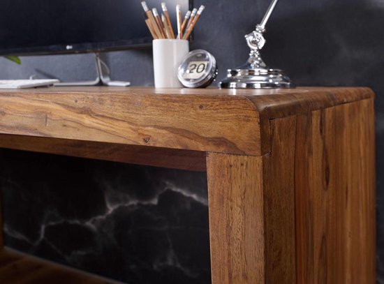 bureau BOHA massief hout Sheesham computer tafel 180 cm breed echt hout ontwerp archief kantoor tafel landelijke stijl