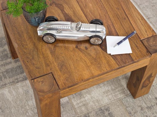 coffee table MUMBAI solid wood sheesham 60 cm wide coffee table design dark brown country house style side table