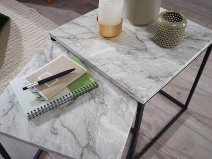 Sky Style Marmerlook Black Bijzettafel Set