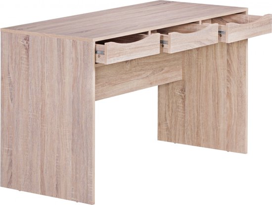 bureau 120 cm Ontwerp kantoor tafel Sonoma eiken moderne jeugd desk 3 laden en opslagruimte te besparen