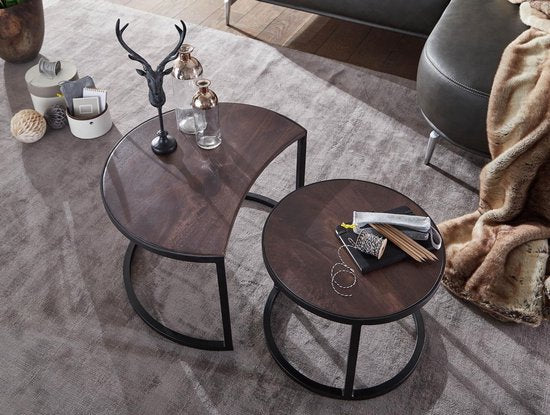 Sky Style Cakey Salontafel Set Donkerbruin