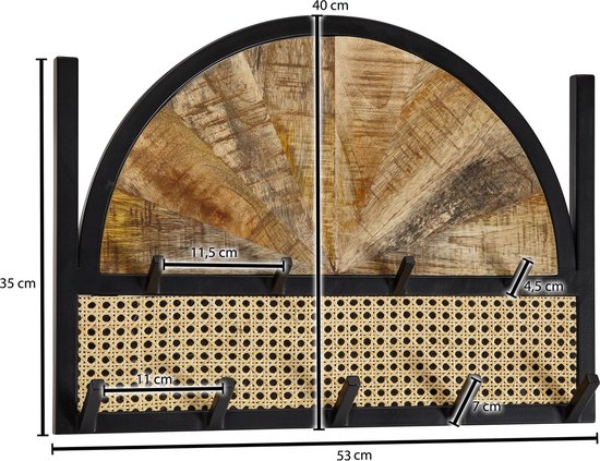 Sky Style Onda Kapstok Massief Mango / Rattan