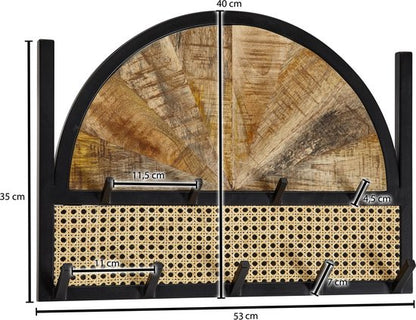 Sky Style Onda Kapstok Massief Mango / Rattan
